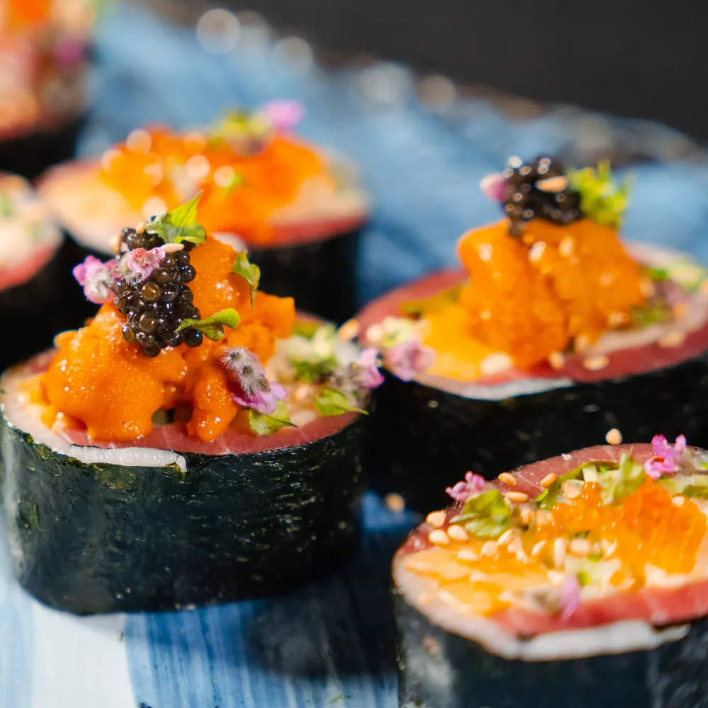 鮮魚のガリ大葉巻き