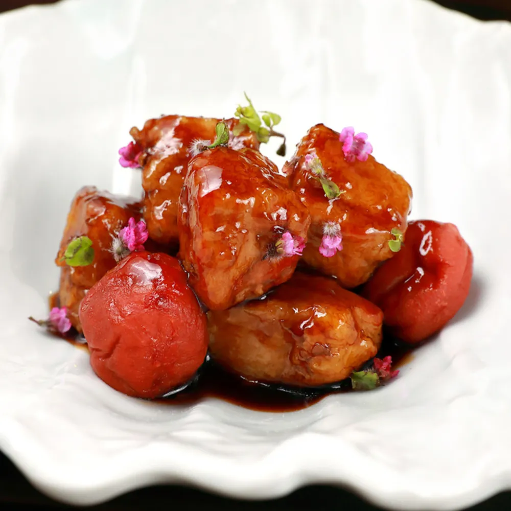 岩中豚と梅の艶煮